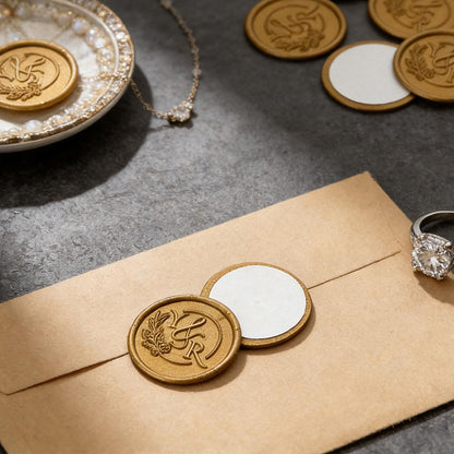 Wedding Invitation Self-Adhesive Wax Seals Stickers, Custom Wax Seal Stickers, Personalized Wax Seals, Monogram Wax Seal Stickers