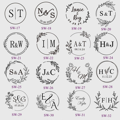 Wedding Invitation Self-Adhesive Wax Seals Stickers, Custom Wax Seal Stickers, Personalized Wax Seals, Monogram Wax Seal Stickers