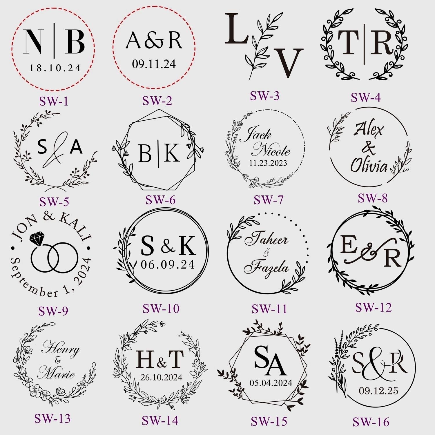 Wedding Invitation Self-Adhesive Wax Seals Stickers, Custom Wax Seal Stickers, Personalized Wax Seals, Monogram Wax Seal Stickers