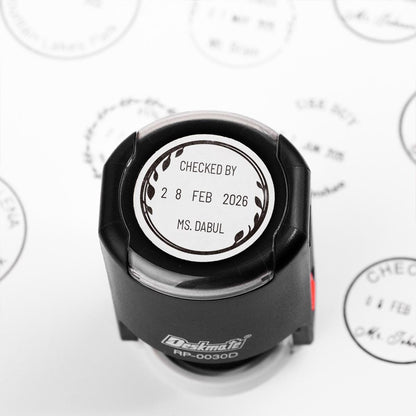 Personalized Date Stamp, Custom Text, Office & Teacher Use, Adjustable Date Stamp, Date and Name Stamps, Customize Teacher Gift