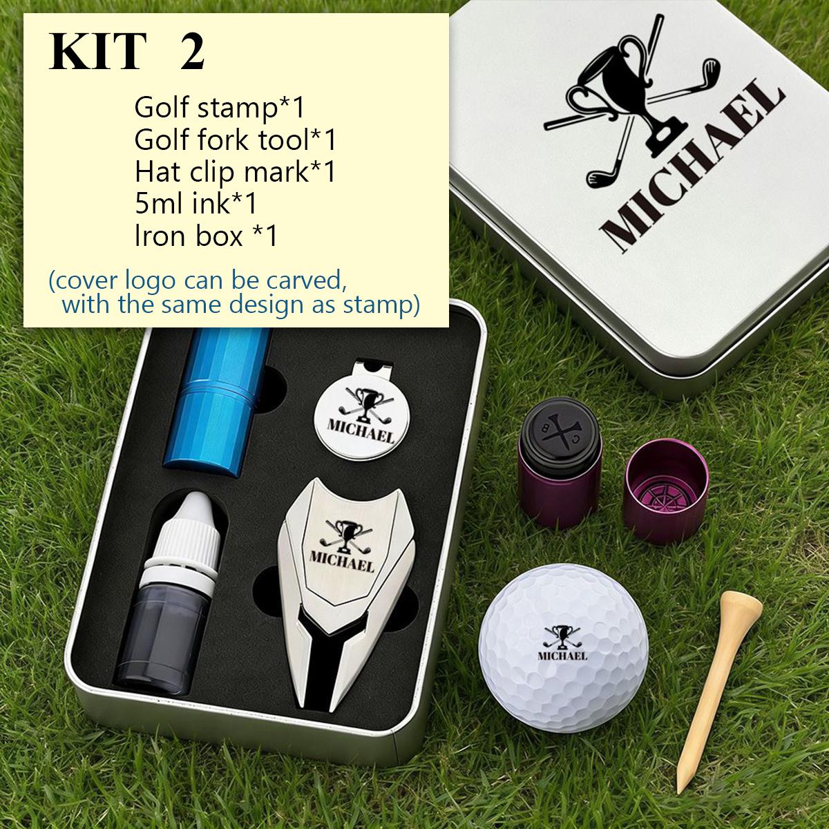 Custom Golf Ball Stamp Kit, Personalized Name/Initial Logo Golf Stamp, Funny Golf Stamp, Accessories For Golfers, Father's Day Gift