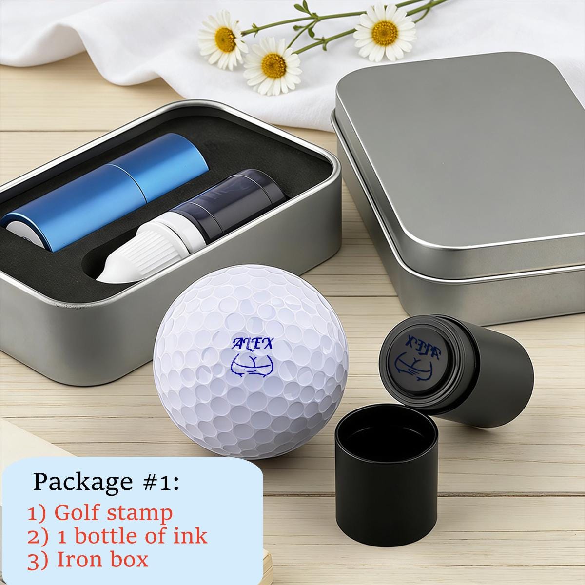 Custom Unique Golf Ball Identification Tool, Quick-Dry Permanent Golf Ball Stamper, Personalized Golf Ball Marker, Golf Accessories