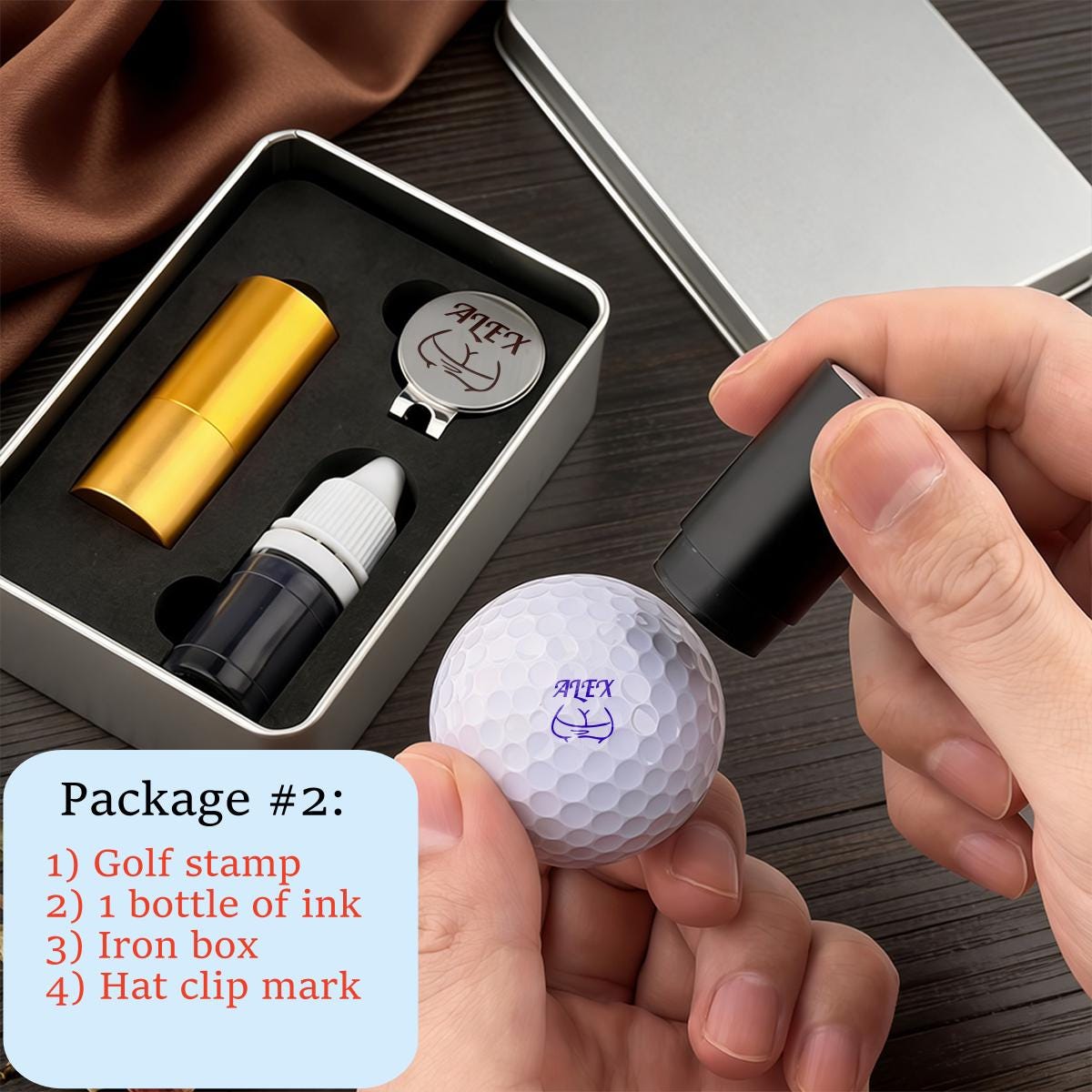 Custom Unique Golf Ball Identification Tool, Quick-Dry Permanent Golf Ball Stamper, Personalized Golf Ball Marker, Golf Accessories
