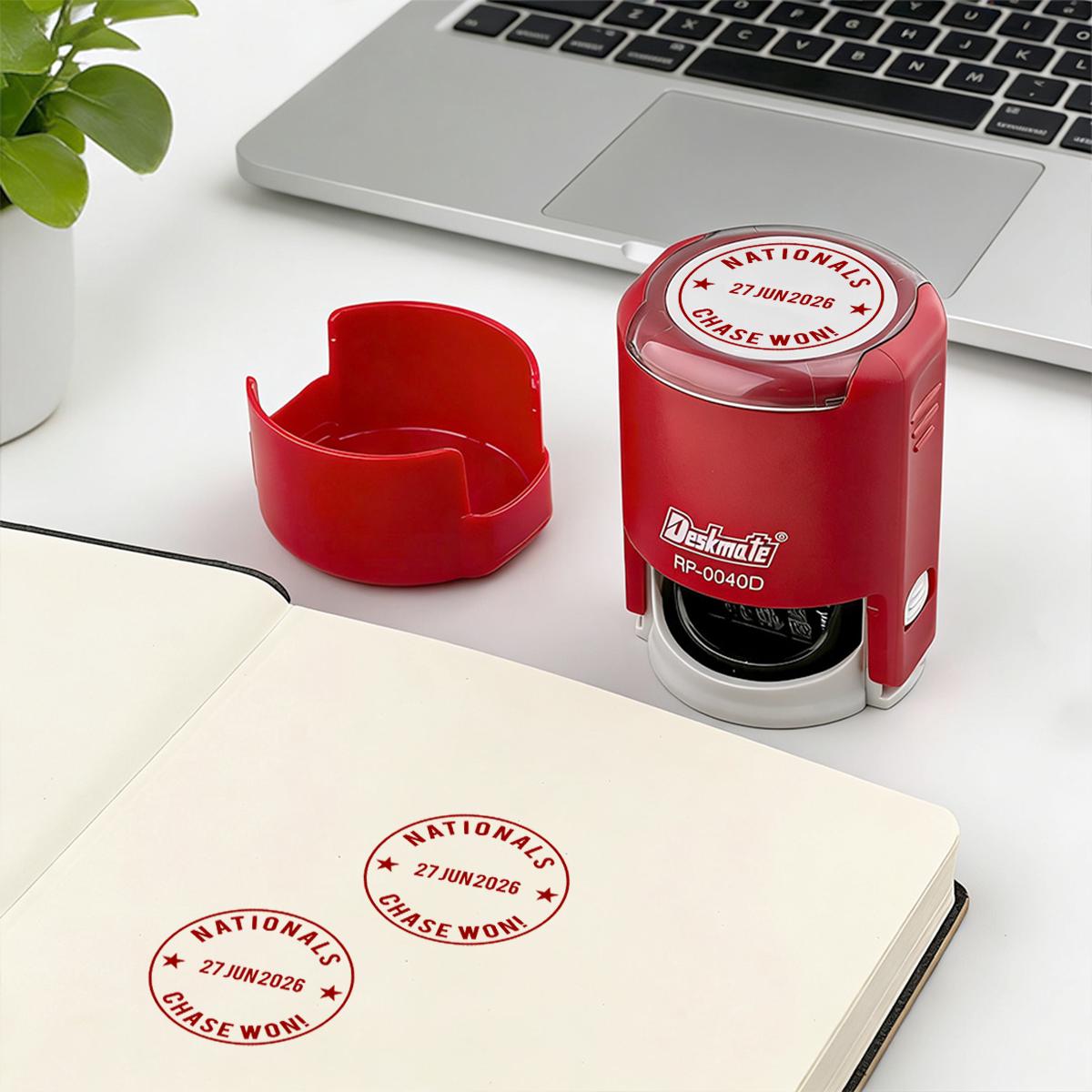 Personalized Date Stamp, Custom Text, Office & Teacher Use, Adjustable Date Stamp, Date and Name Stamps, Customize Teacher Gift