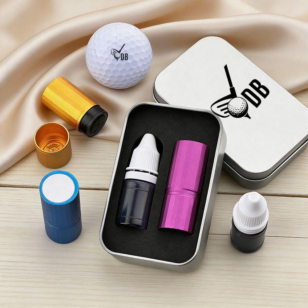 Custom Golf Ball Stamp, Self-Inking Waterproof Golf Ball Stamper, Golf Ball Marker Tools, Father's Day Christmas Golf Gift