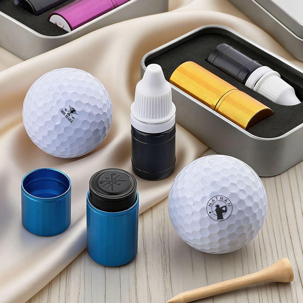 Custom Golf Ball Stamp, Self-Inking Waterproof Golf Ball Stamper, Golf Ball Marker Tools, Father's Day Christmas Golf Gift