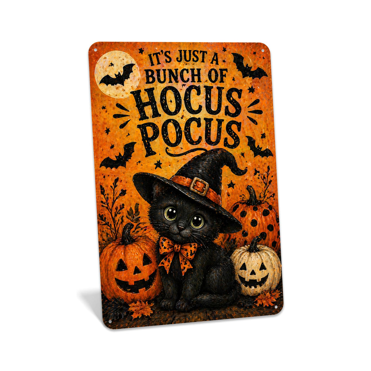 Hocus Pocus Sign, Halloween Metal Sign, Cute Halloween Decor, Spooky Cute Decor, Witch Decor, Halloween Wall Art, Trick Or Treat