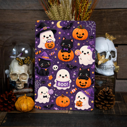Halloween Metal Sign, Cute Halloween Decor, Ghost Pumpkin Cat Sign, Spooky Cute Decor, Halloween Wall Art, Seasonal Wall Art, Holiday Decor