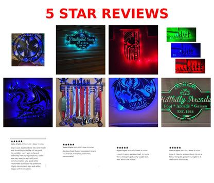 Personalized Darts Metal Sign LED Lights, Dartboard Wall Art, Game Room Decor, Dart Lovers Gift, Birthday Gift, Man Cave Decor