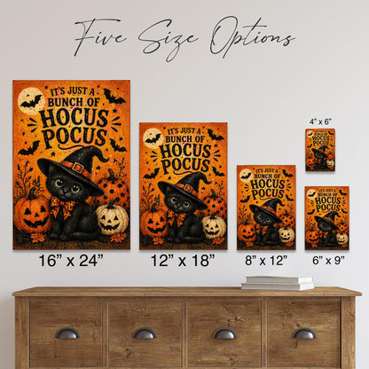 Hocus Pocus Sign, Halloween Metal Sign, Cute Halloween Decor, Spooky Cute Decor, Witch Decor, Halloween Wall Art, Trick Or Treat