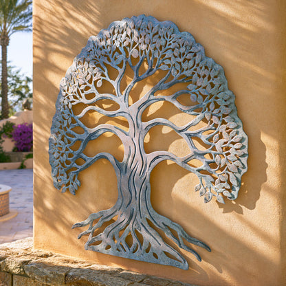 Tree of Life Metal Wall Art, Large UV Printed Aluminum Decor, Outdoor Garden Hanging