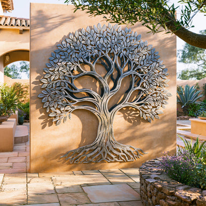 Tree of Life Metal Wall Art, Large UV Printed Aluminum Decor, Outdoor Garden Hanging