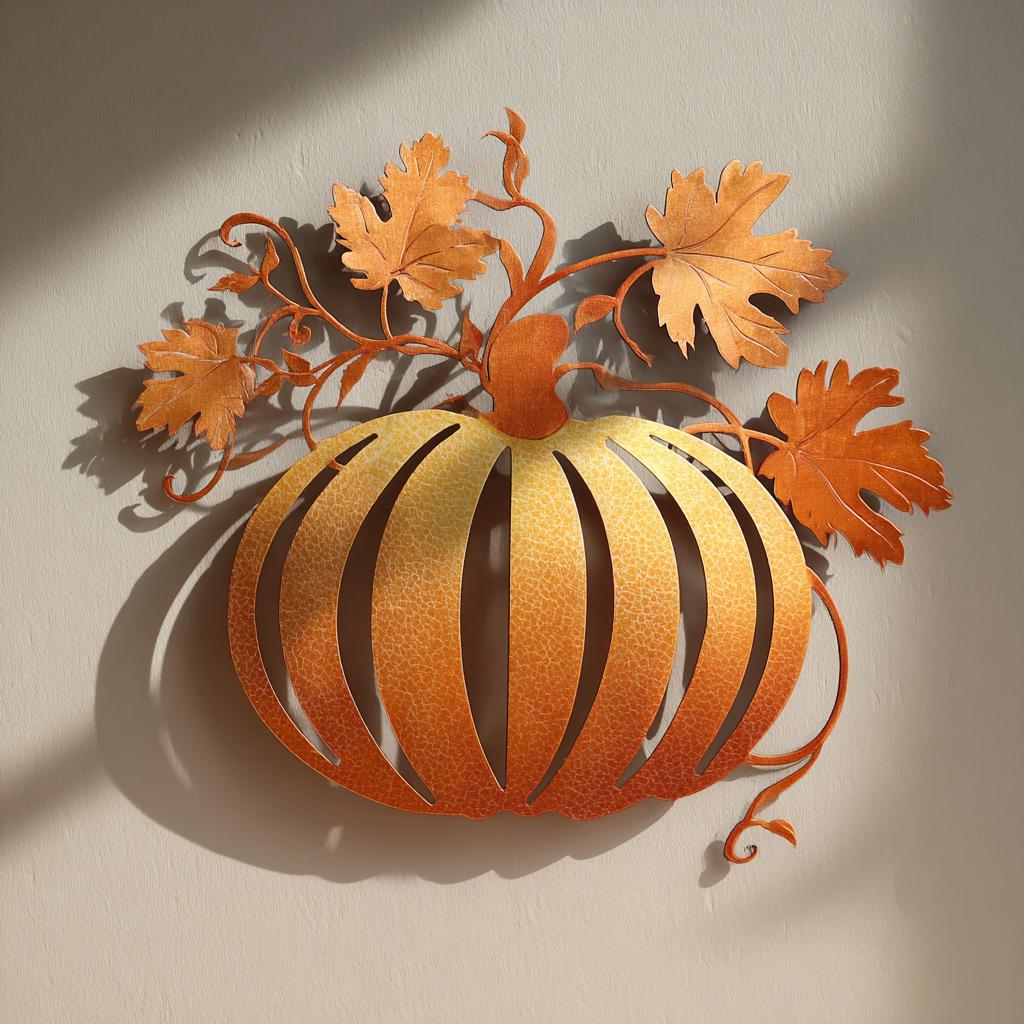 Halloween Pumpkin Metal Wall Art, UV Printed Aluminum Decor, Rustic Fall Porch Sign