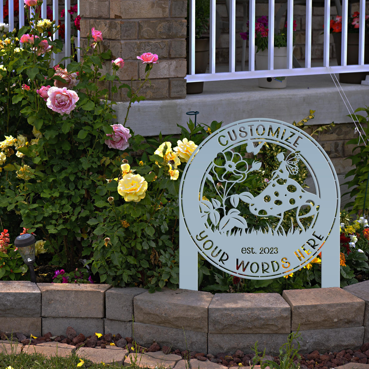 Fairy Garden Yard Stake, Mother's Day Gift, Gift for the Gardner, Greenhouse Signage, Front Yard Flower Bed Art, Steel Outdoor Home Decor