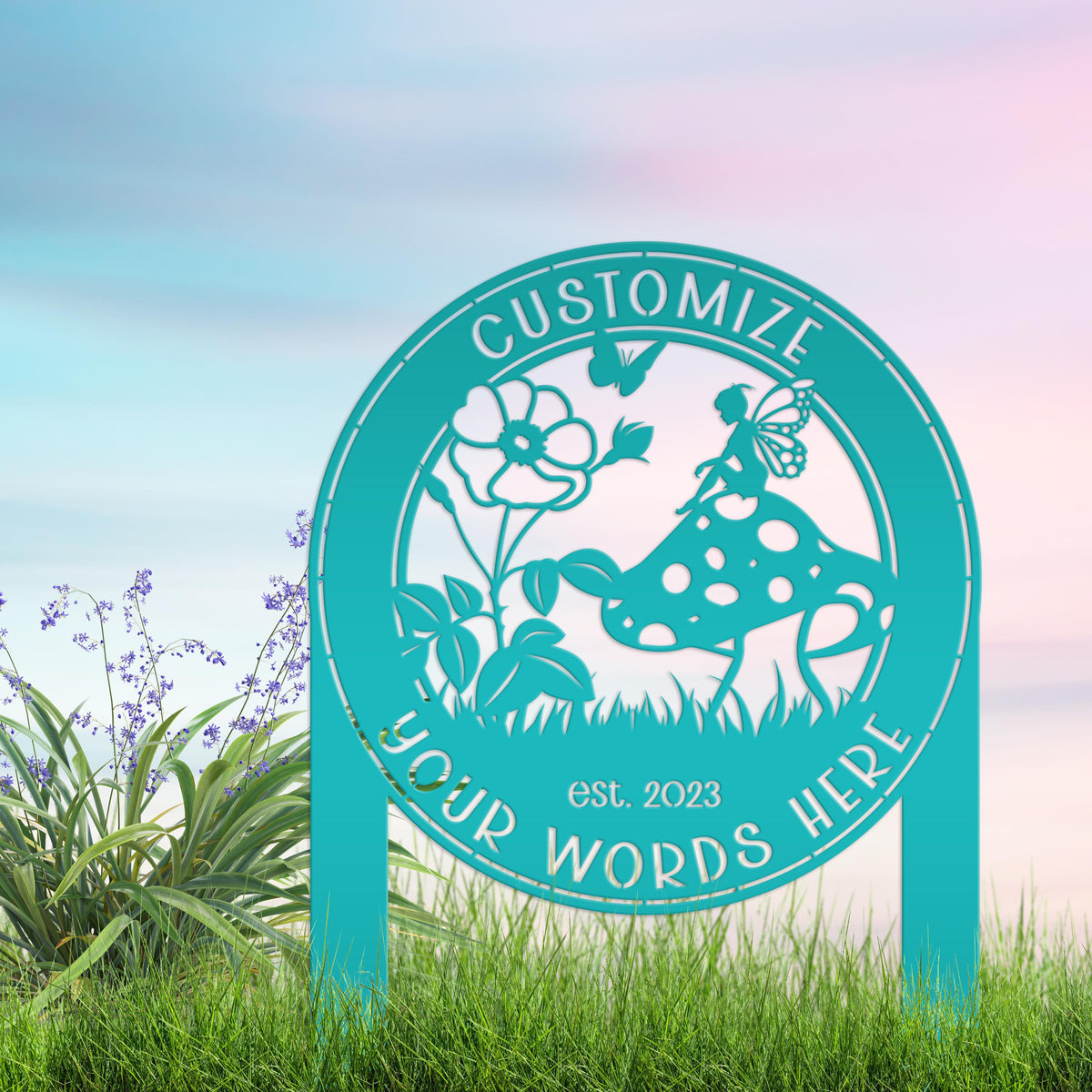 Fairy Garden Yard Stake, Mother's Day Gift, Gift for the Gardner, Greenhouse Signage, Front Yard Flower Bed Art, Steel Outdoor Home Decor