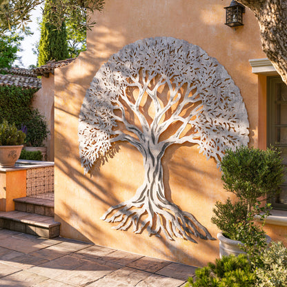 Tree of Life Metal Wall Art, Large UV Printed Aluminum Decor, Outdoor Garden Hanging