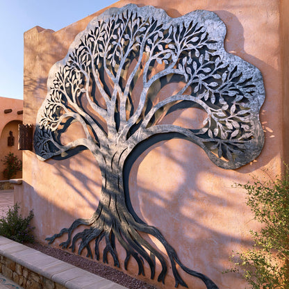 Tree of Life Metal Wall Art, Large UV Printed Aluminum Decor, Outdoor Garden Hanging