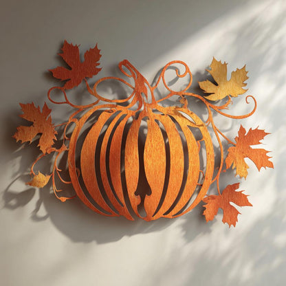 Halloween Pumpkin Metal Wall Art, UV Printed Aluminum Decor, Rustic Fall Porch Sign