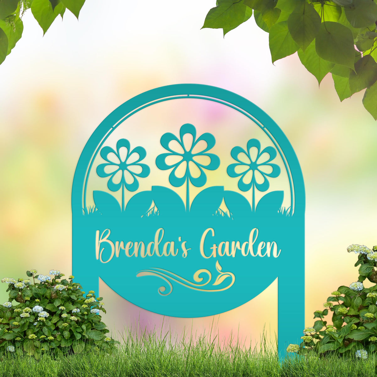 Personalized Flower Yard Sign, Mother's Day Gift, Gift for the Gardner, Flower Bed Sign, Garden Club Sign