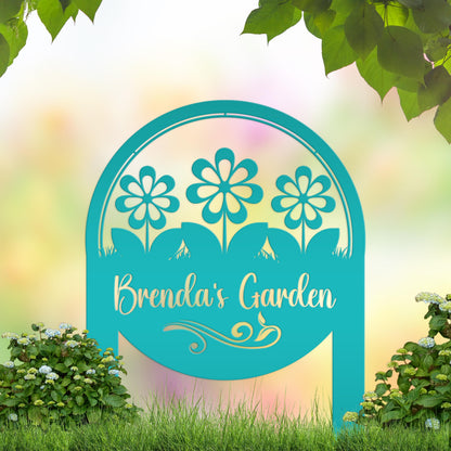Personalized Flower Yard Sign, Mother's Day Gift, Gift for the Gardner, Flower Bed Sign, Garden Club Sign