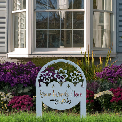 Personalized Flower Yard Sign, Mother's Day Gift, Gift for the Gardner, Flower Bed Sign, Garden Club Sign