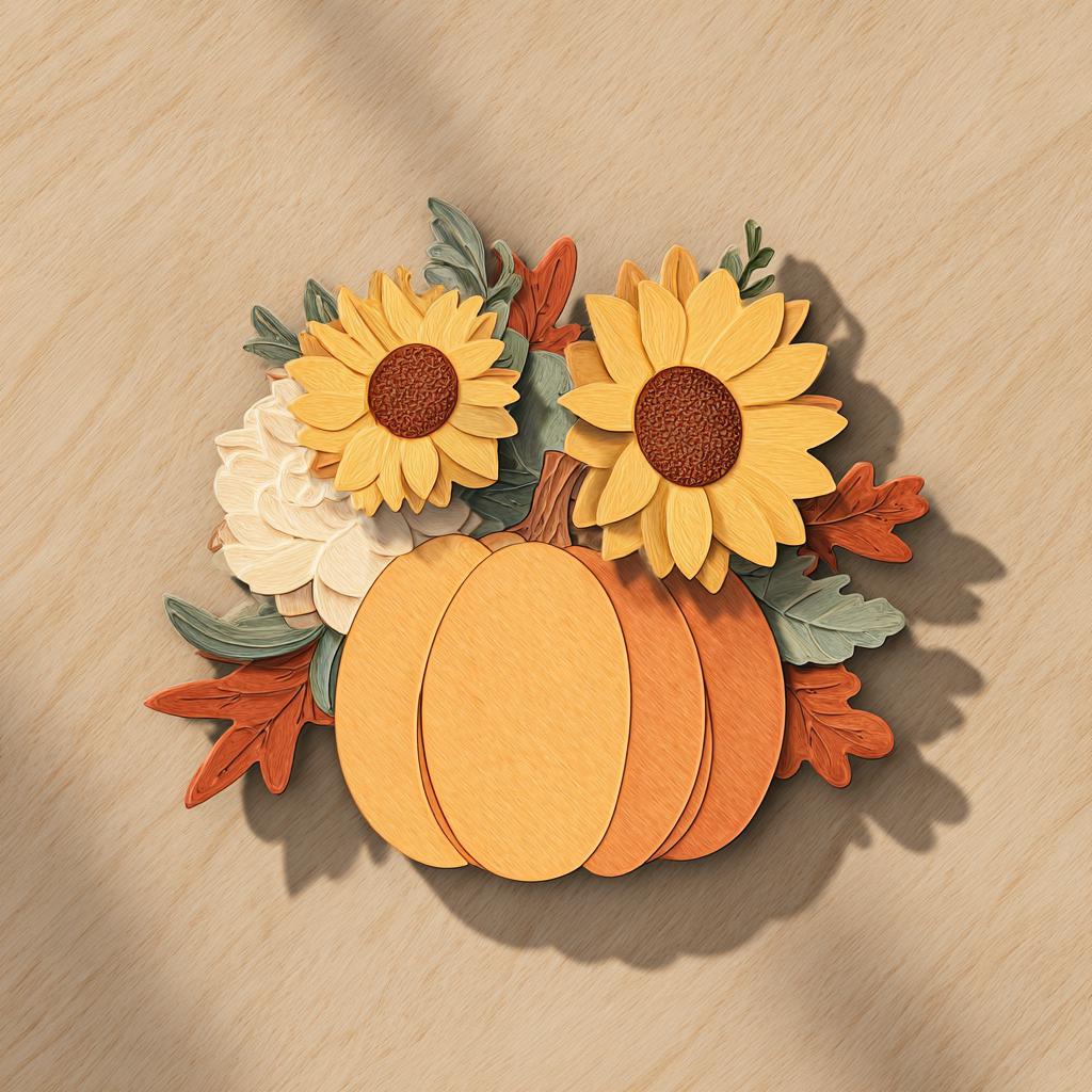 UV Printed Aluminum Pumpkin Metal Wall Art, Fall Harvest Decor