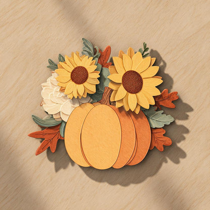 UV Printed Aluminum Pumpkin Metal Wall Art, Fall Harvest Decor