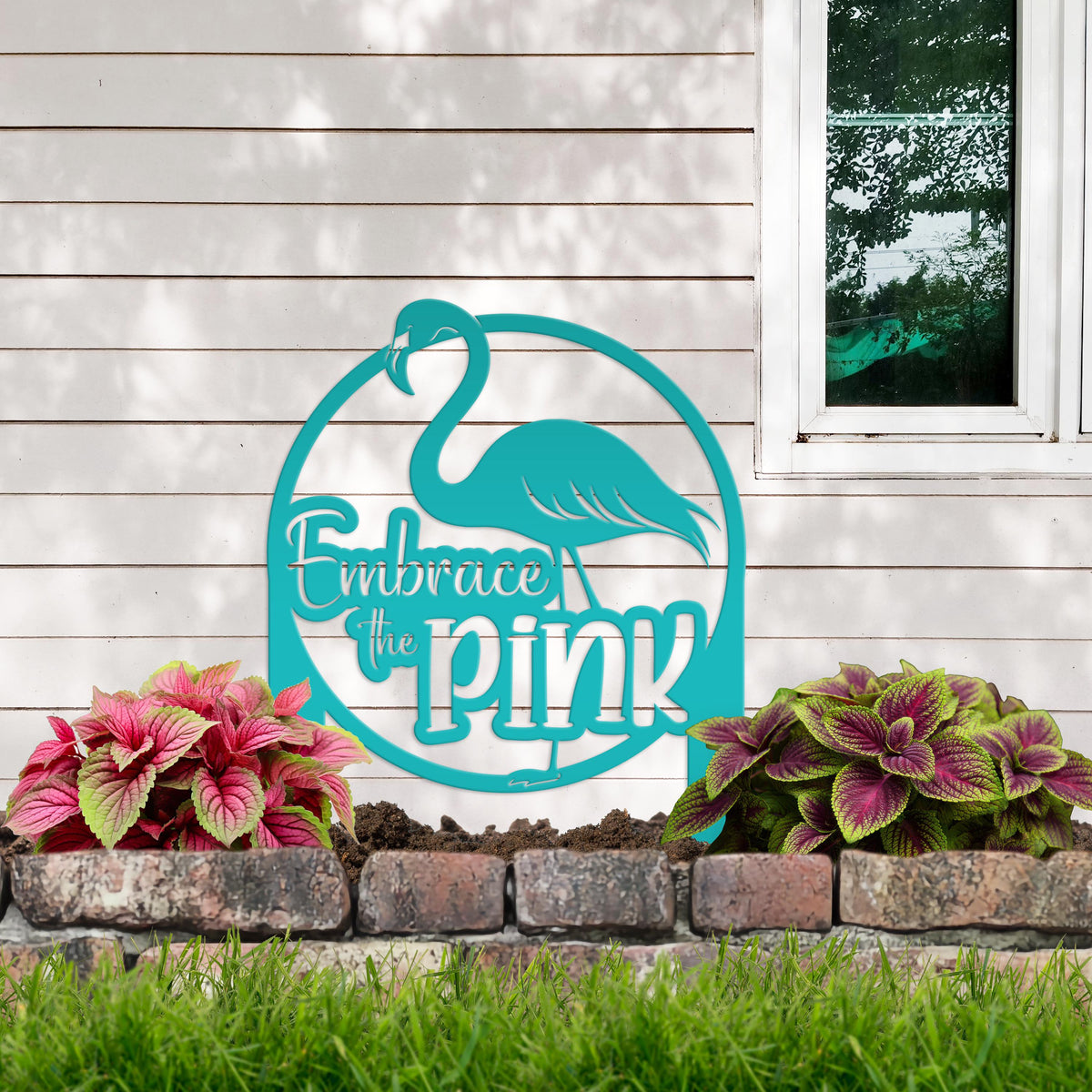 Whimsical Pink Flamingo Yard Stake Decor - Novelty Metal Garden Art - Charming Laser Cut Sign - Tropical Lawn Decoration - Embrace the Pink