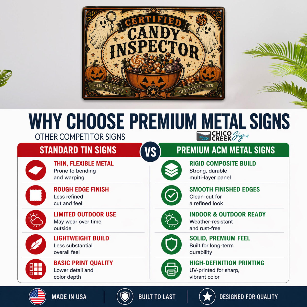 Certified Candy Inspector Metal Sign, Halloween Candy, Trick Or Treat, Halloween Signs, Candy Lover Gift, Spooky Season, Halloween Decor