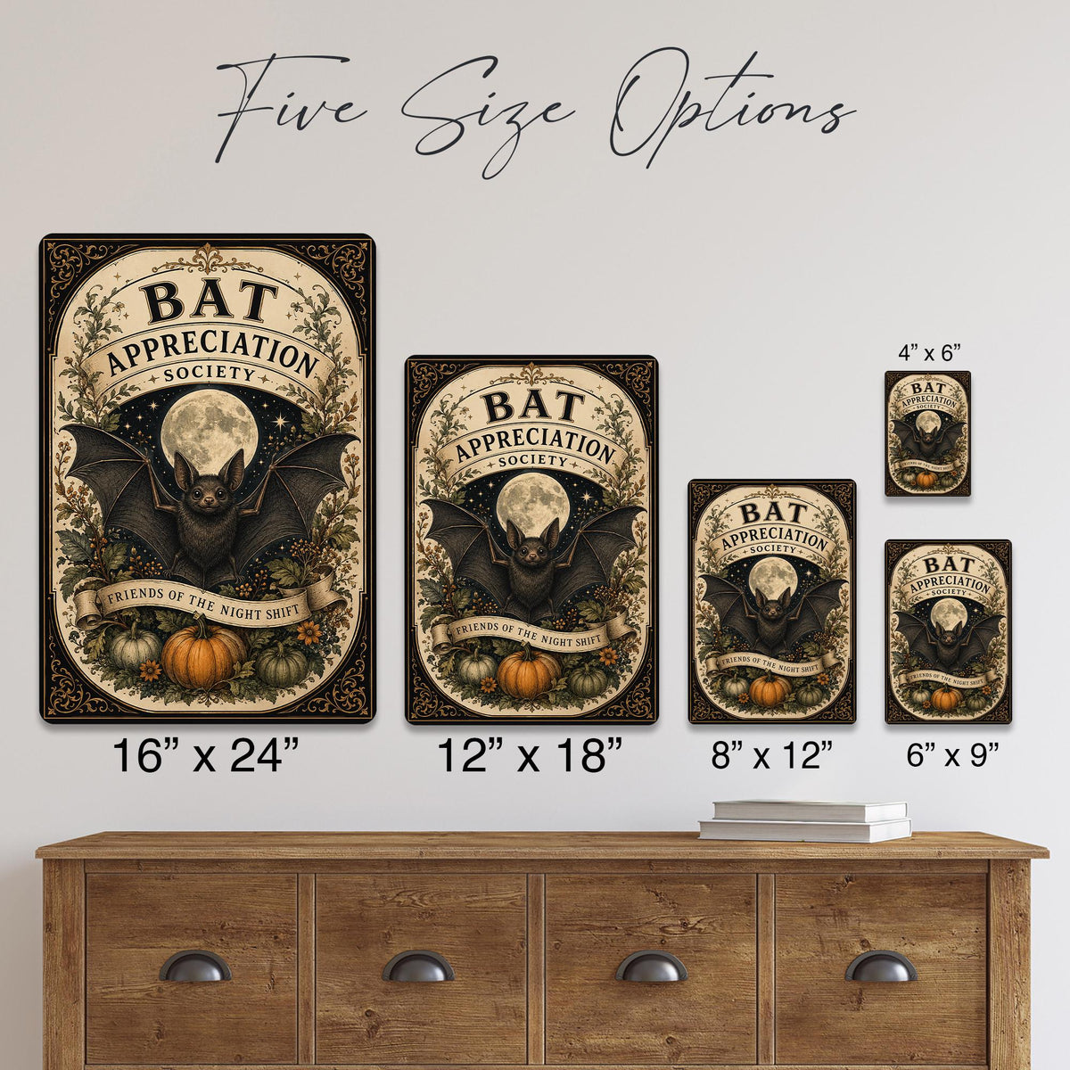 Bat Appreciation Society Metal Sign, Halloween Bat, Bat Lover Gift, Spooky Bat Decor, Halloween Sign, Spooky Season, Halloween Decor