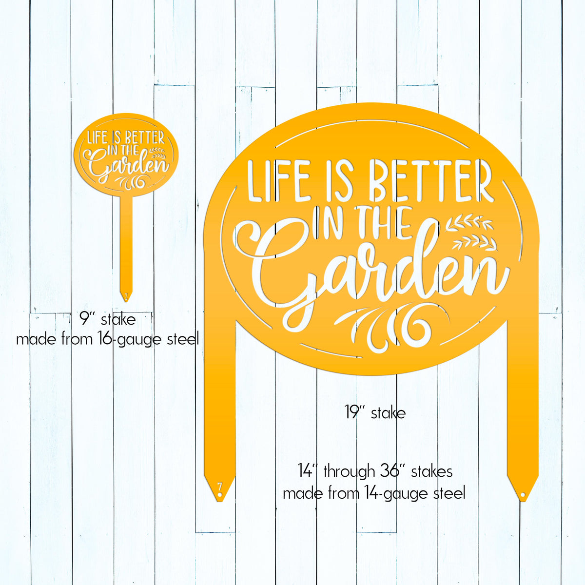 Life is Better in the Garden Metal Yard Stake, Garden Decor, Mother's Day Gift, Gift for the Gardner, Gift for Grandma