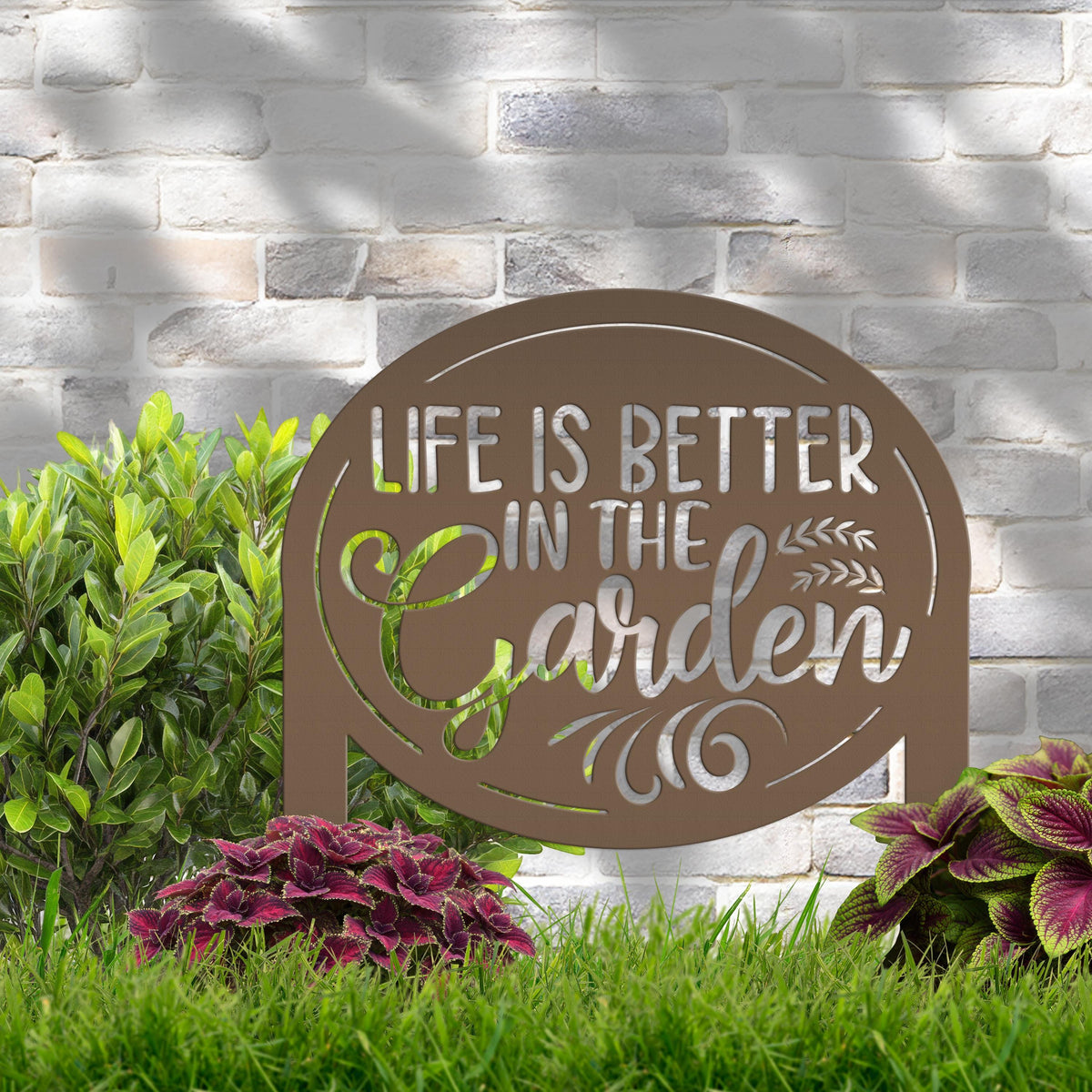 Life is Better in the Garden Metal Yard Stake, Garden Decor, Mother's Day Gift, Gift for the Gardner, Gift for Grandma