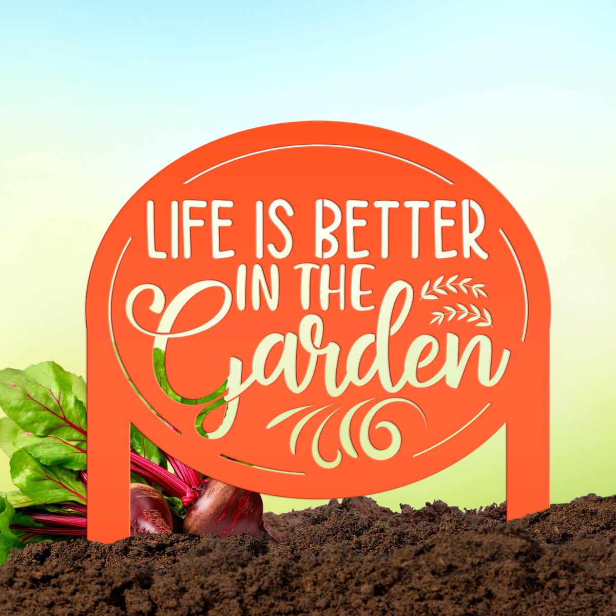 Life is Better in the Garden Metal Yard Stake, Garden Decor, Mother's Day Gift, Gift for the Gardner, Gift for Grandma
