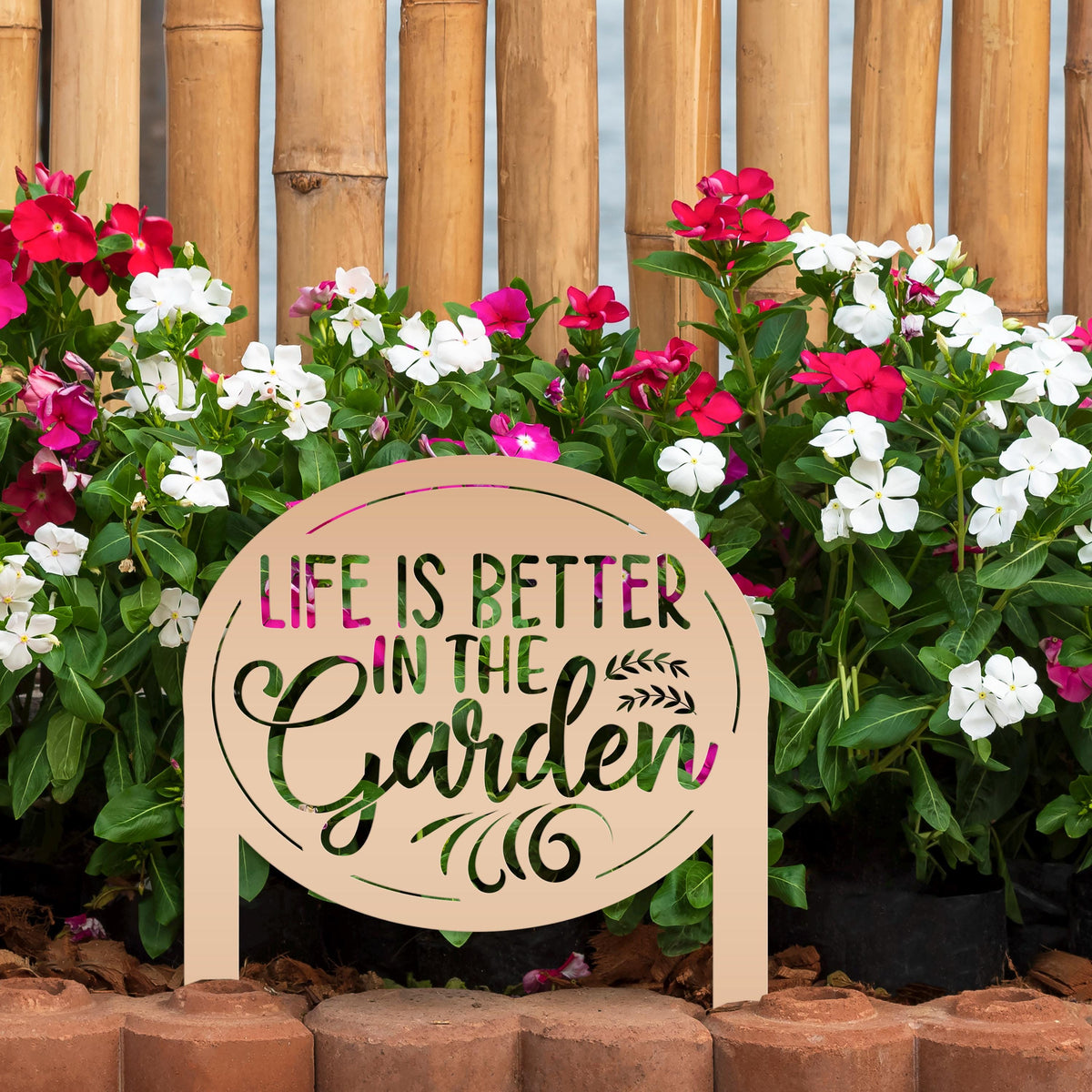 Life is Better in the Garden Metal Yard Stake, Garden Decor, Mother's Day Gift, Gift for the Gardner, Gift for Grandma