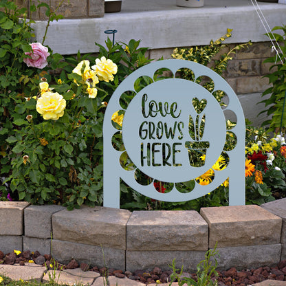 Garden Sign Metal Yard Stake, Gift For Mom or Grandma, Outdoor Lawn Decor, Summer Flower Bed Sign, Park Entrance Sign, Vegetable Garden Art