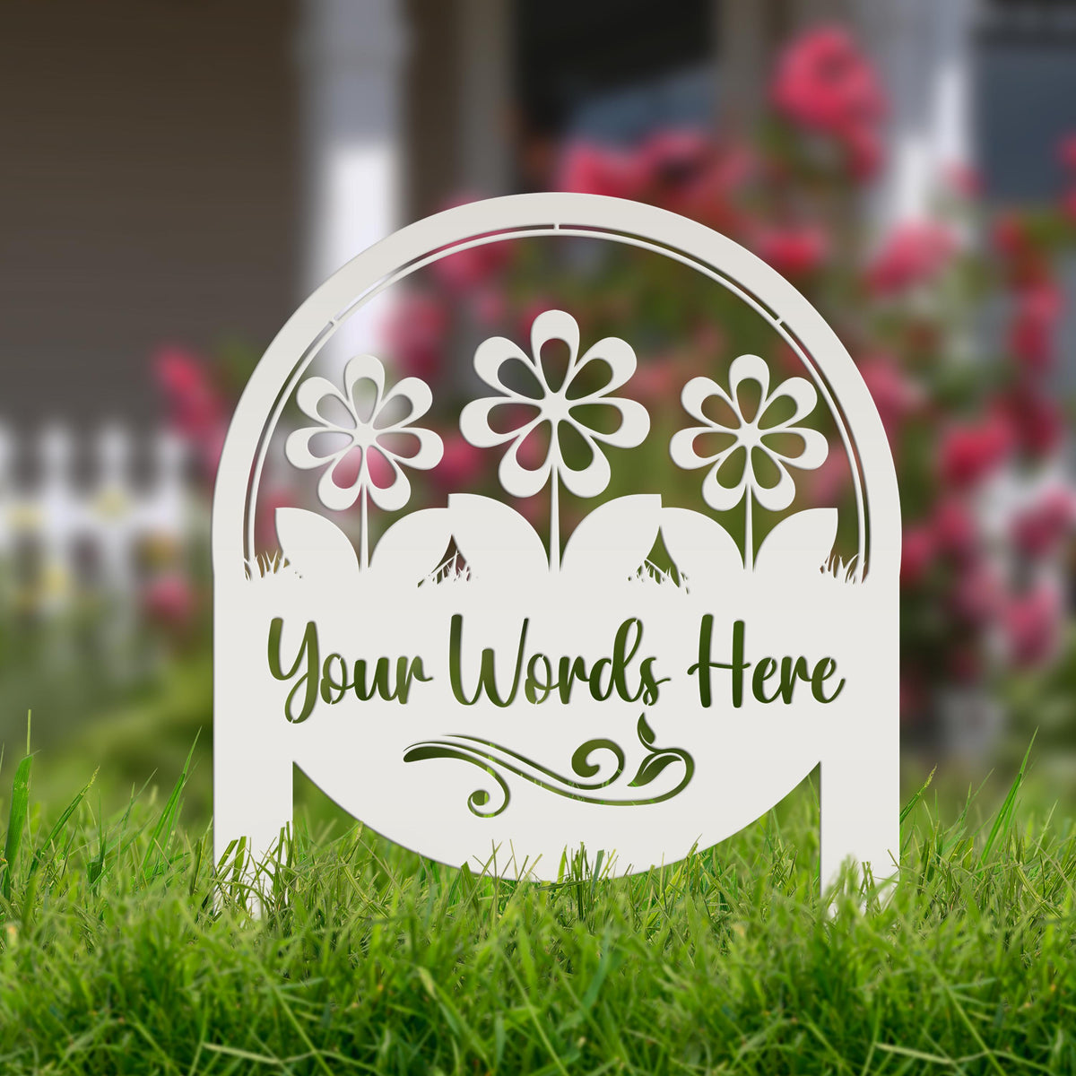 Personalized Flower Yard Sign, Mother's Day Gift, Gift for the Gardner, Flower Bed Sign, Garden Club Sign