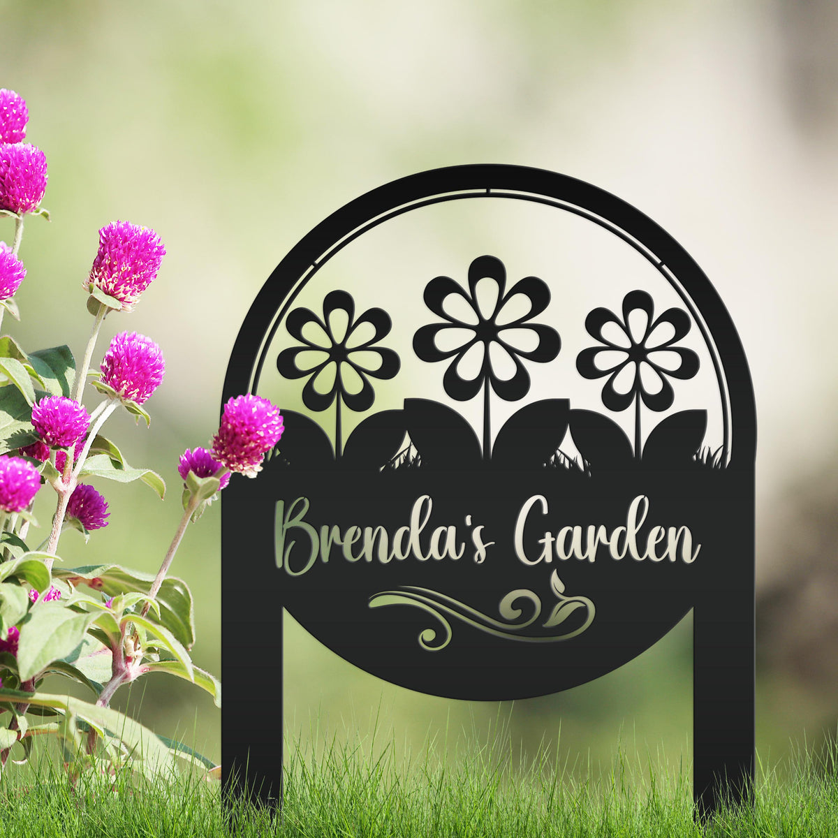 Personalized Flower Yard Sign, Mother's Day Gift, Gift for the Gardner, Flower Bed Sign, Garden Club Sign