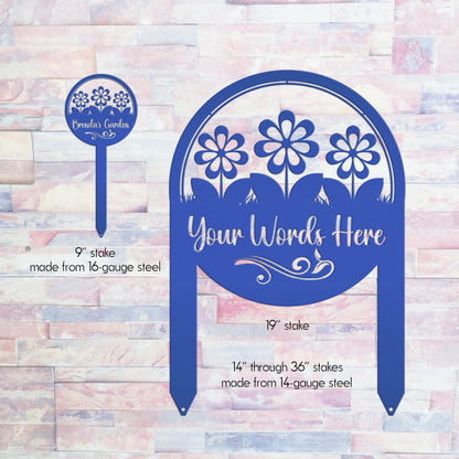 Personalized Flower Yard Sign, Mother's Day Gift, Gift for the Gardner, Flower Bed Sign, Garden Club Sign