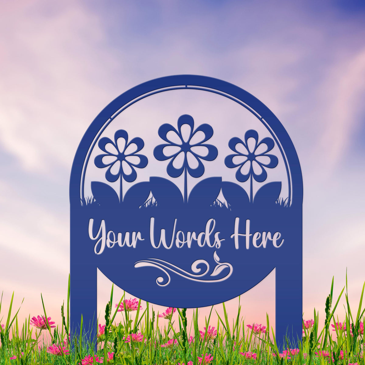 Personalized Flower Yard Sign, Mother's Day Gift, Gift for the Gardner, Flower Bed Sign, Garden Club Sign