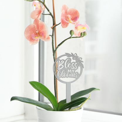Bless My Blooms Metal Yard Stake - Garden Decor