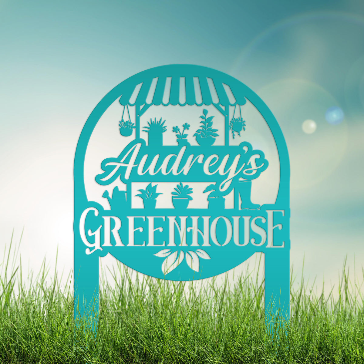 Personalized Greenhouse Yard Sign Mother's Day Gift For Outdoors Or Garden And Flower Bed Sign