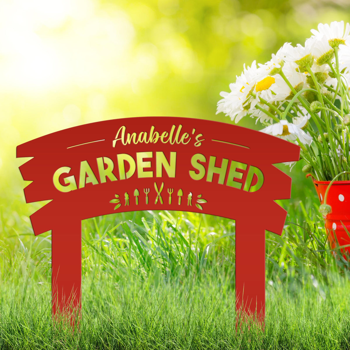 Handcrafted Garden Sign - Customizable Outdoor Yard Stake - Personalized with Your Wording - Thoughtful Gift for Mom or Grandma!