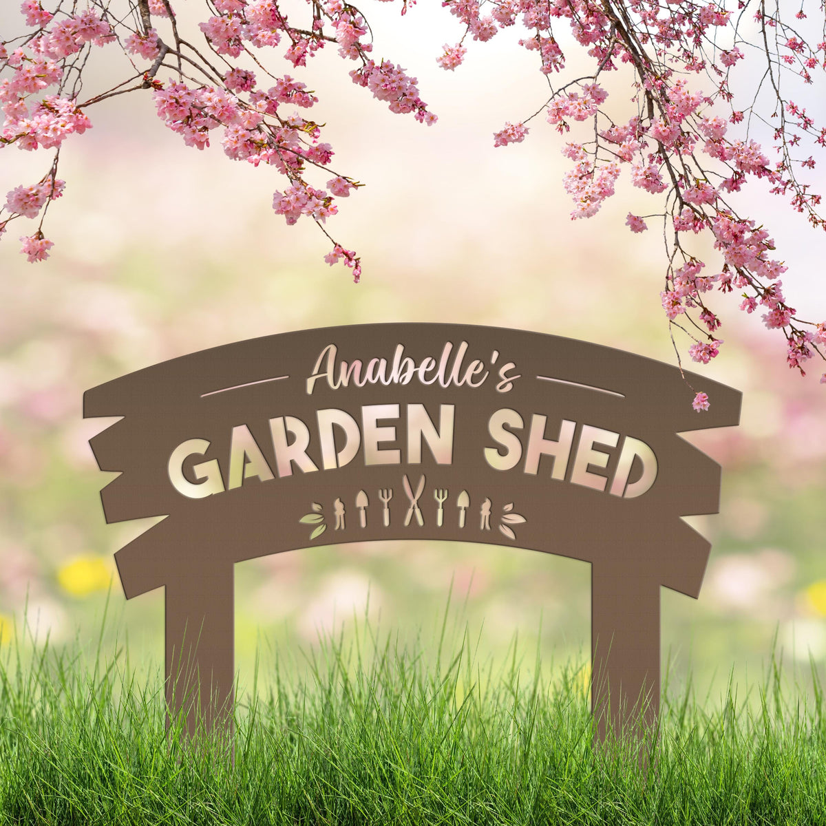 Handcrafted Garden Sign - Customizable Outdoor Yard Stake - Personalized with Your Wording - Thoughtful Gift for Mom or Grandma!