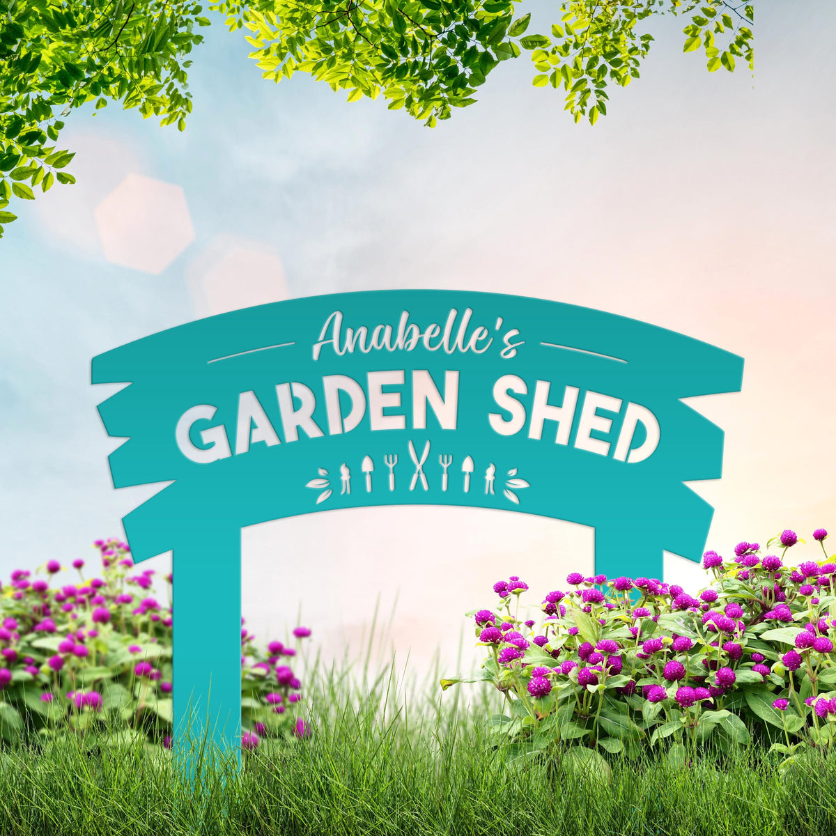 Handcrafted Garden Sign - Customizable Outdoor Yard Stake - Personalized with Your Wording - Thoughtful Gift for Mom or Grandma!